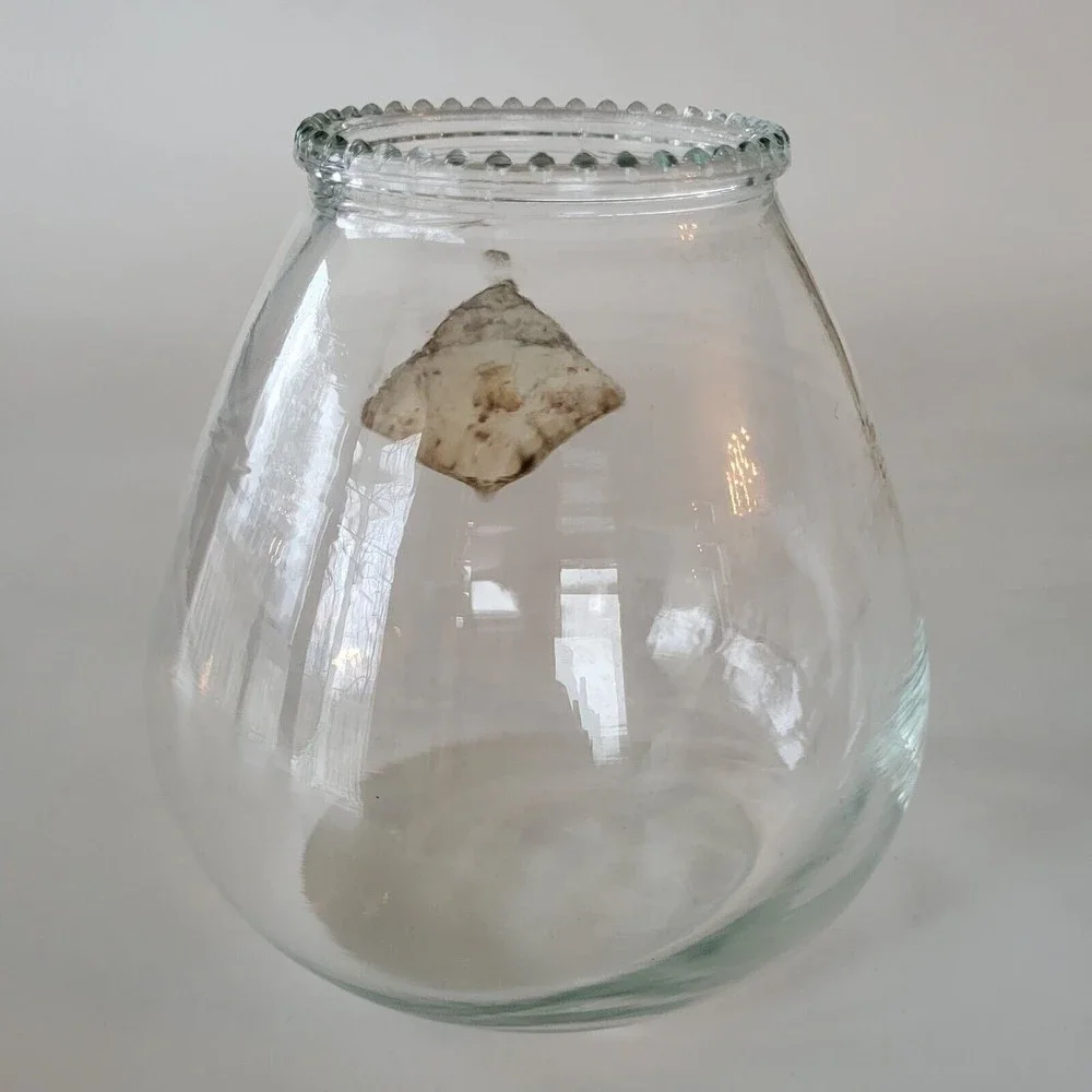 Vintage Glass Bathroom Jar Teardrop Bubble Bath 1950s Mid Century